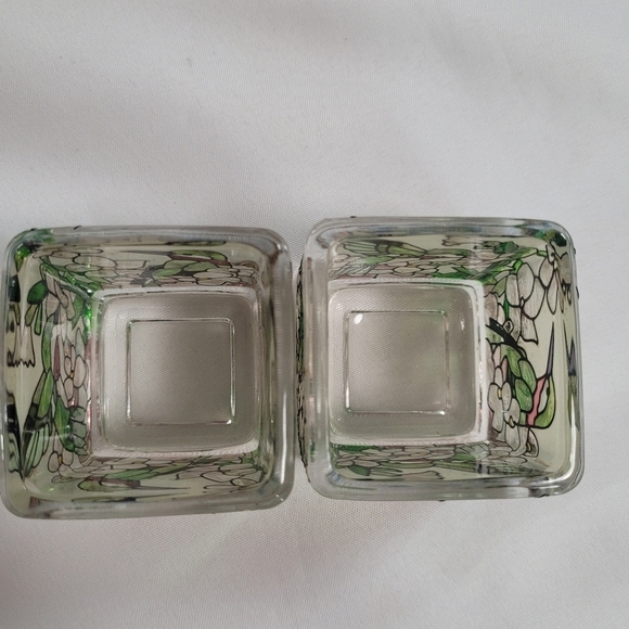Joan Baker Designs Frosted Hand Painted Hummingbird Glass Votive Candle Holders - Picture 4 of 7